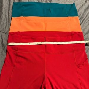 Lot of Fabletics Oasis PureLuxe Leggings Size 3X - Red, Orange, and Teal